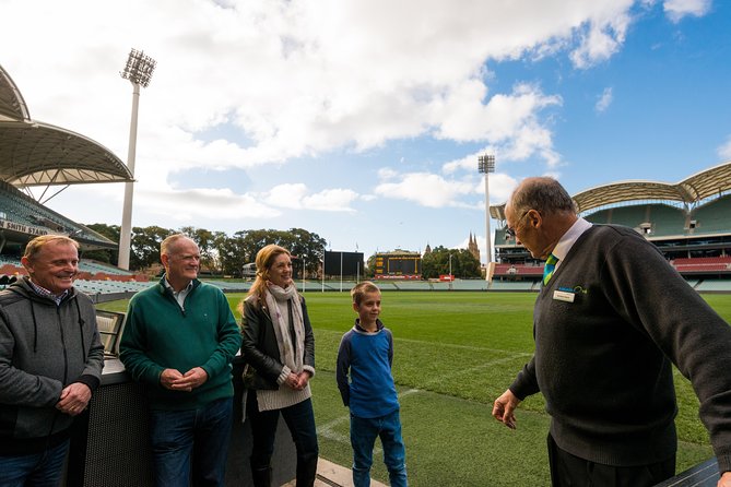 Adelaide Oval Stadium Tour - The playing surface, fig trees, and northern mound