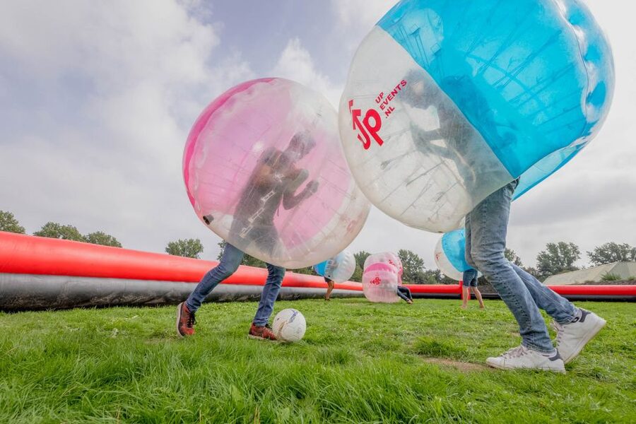 Amsterdam: Private Bubble Football Game - The first half: running, bouncing, and trying to score