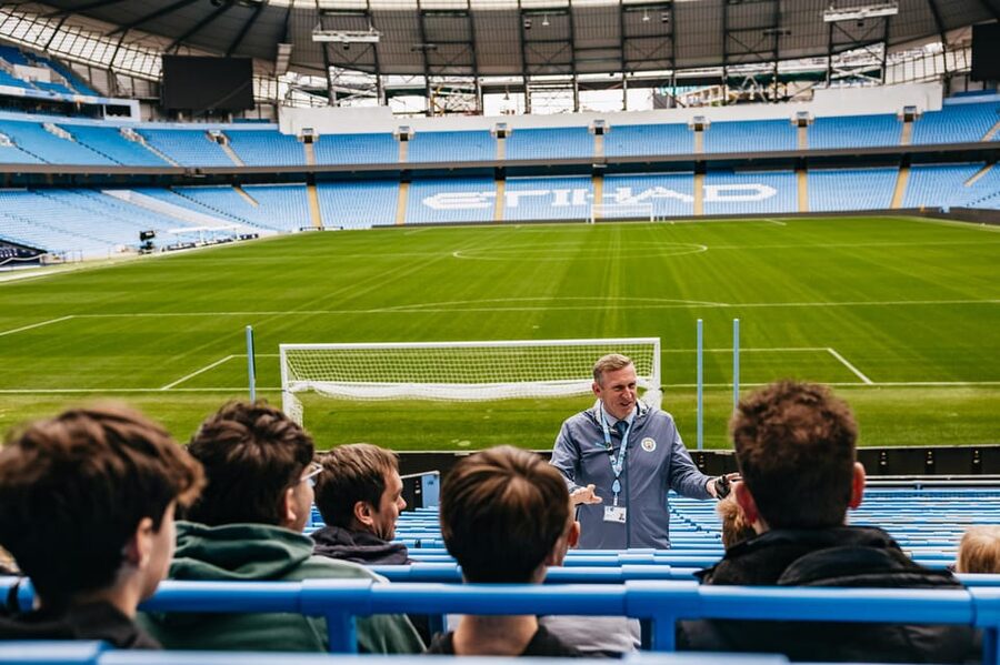 Etihad Stadium: The Manchester City Stadium Tour - The home dressing room and matchday sound