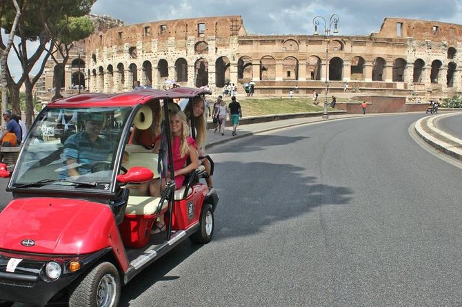 Full day private guided tour of Rome by golf-cart & Colosseum and Roman Forum - The Mouth of Truth is a quick, playful stop
