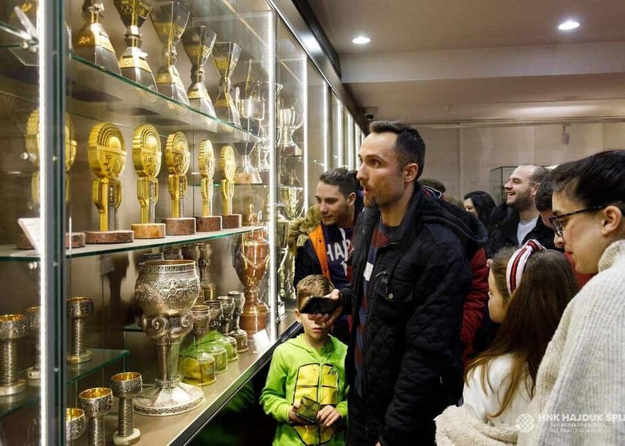 Hajduk Split Stadium Tour: An Unforgettable Experience - Sitting in the press room