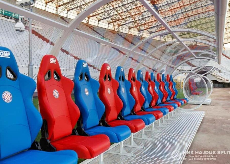 Hajduk Split Stadium Tour: An Unforgettable Experience - Walking through the trophy room