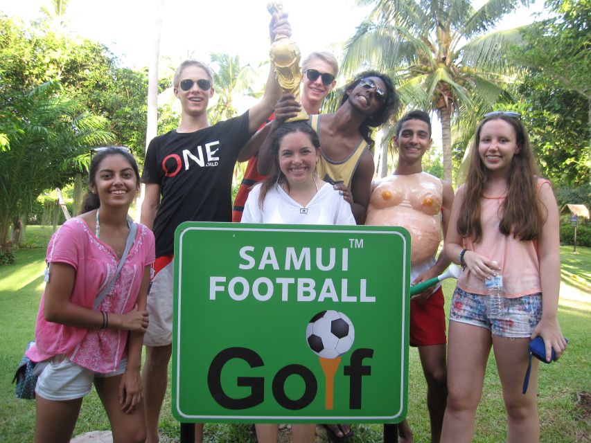 Koh Samui: Football Golf & Botanical Gardens - Starting at reception with footballs and a scorecard