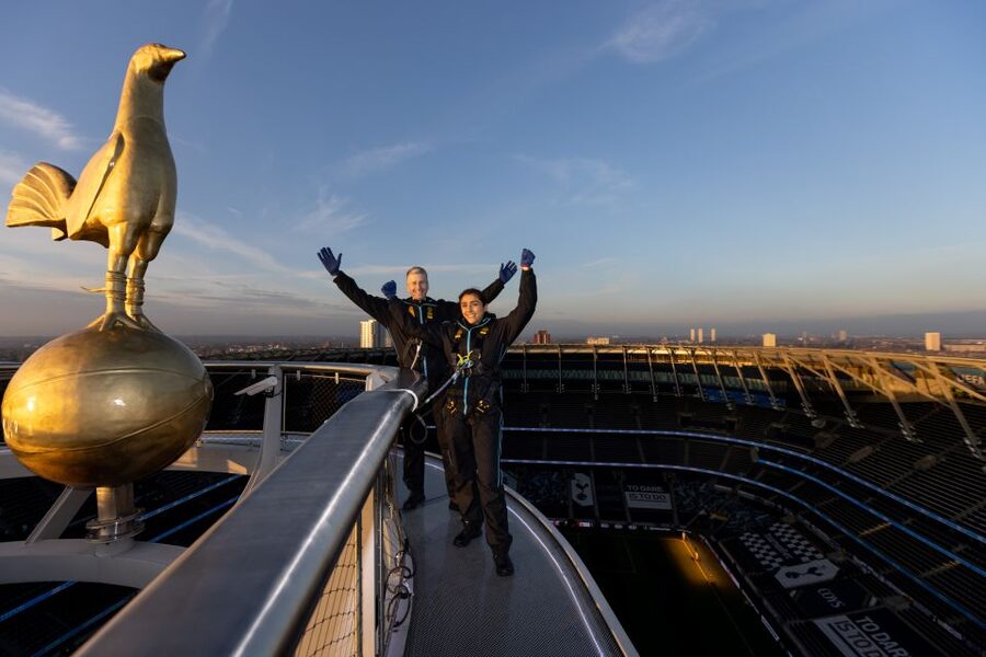 London: Tottenham Hotspur Stadium Skywalk Experience - Walking across the glass roof