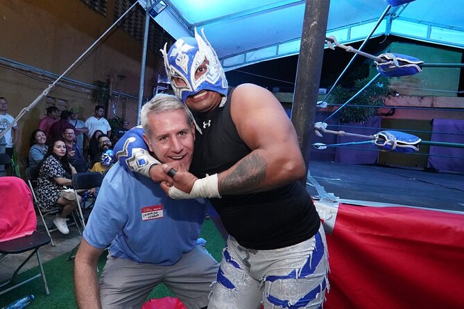 Lucha Libre, Tacos, Margaritas,Tequila and Night Market Tour - Making a tortilla and wearing the mask
