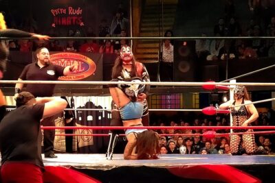 Lucha Libre wrestling show, tacos and beer with artist