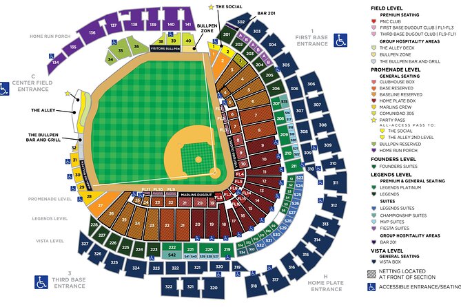 Miami Marlins Baseball Game Tickets - Non-game-day stadium access