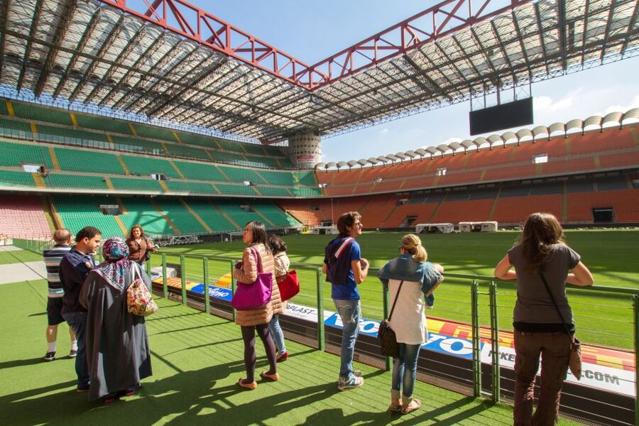 Milan: San Siro Stadium Entry Ticket and Optional Bus Ticket - Walking through the football grounds