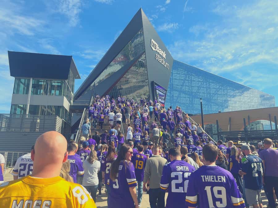 Minnesota Vikings Football Game at US Bank Stadium - US Bank Stadium’s indoor design
