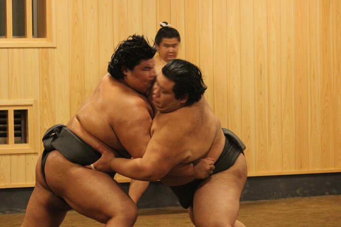 Morning Sumo Practice Viewing in Tokyo - Learning to read a practice bout