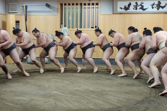 Morning Sumo Practice Viewing in Tokyo - A possible photo with the wrestlers