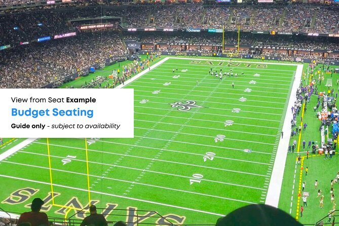 New Orleans Saints Football Game Ticket at Caesars Superdome - Food, drinks, and team shopping