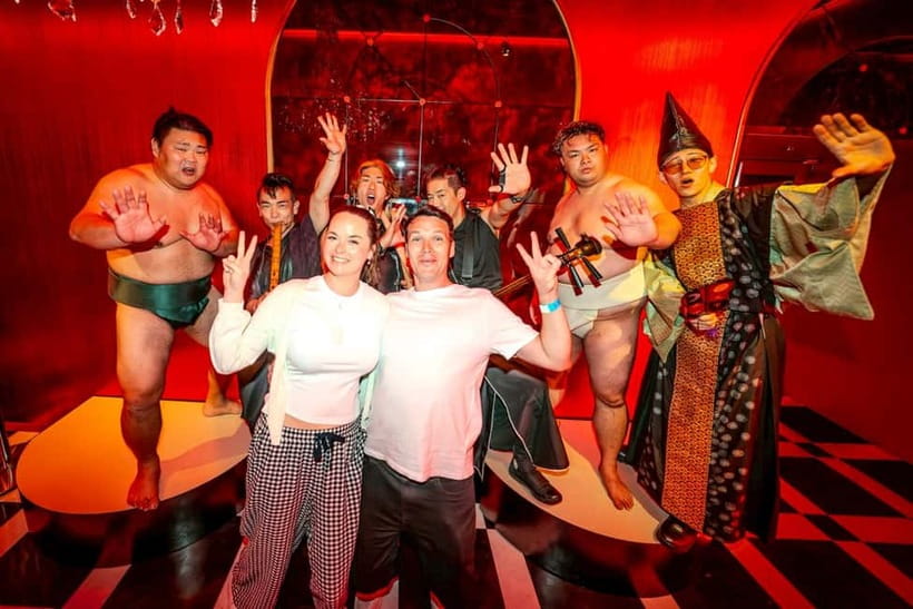 Osaka:SUMO BEATS SHOWCASE: Taiko Drum and Wagyu burger! - Audience participation and the sumo challenge