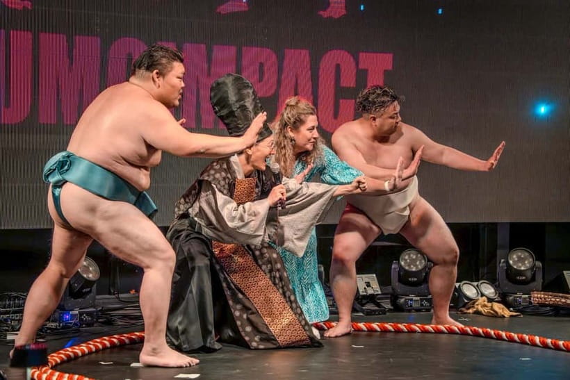 Osaka:SUMO BEATS SHOWCASE: Taiko Drum and Wagyu burger! - Is the $67 price fair?