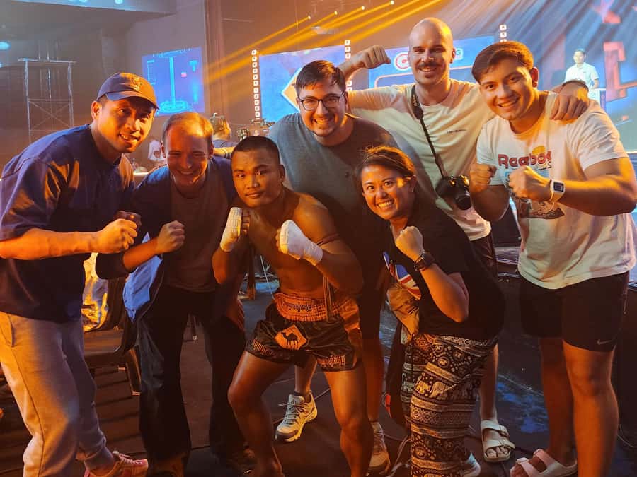 Phnom Penh:Kun Khmer Kickboxing Match at National TV Stadium - Pickup in Phnom Penh and the trip to the stadium