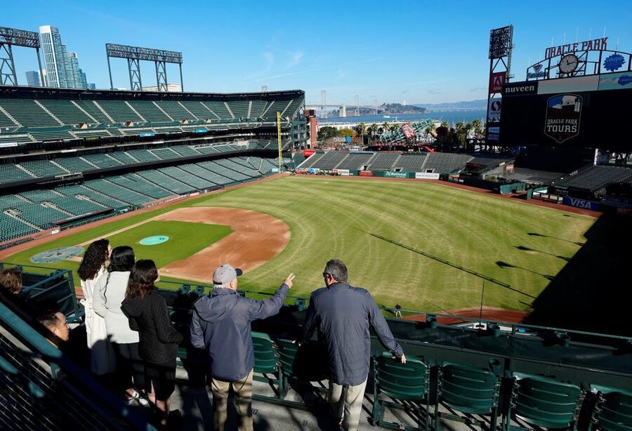 San Francisco: Giants Oracle Park Ballpark Tour - The press box and the view from above