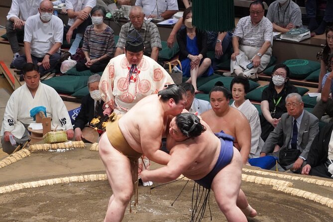 Seat B Ticket Tokyo Sumo Wrestling Tournament in Ryogoku - A stop at Ekoin Temple