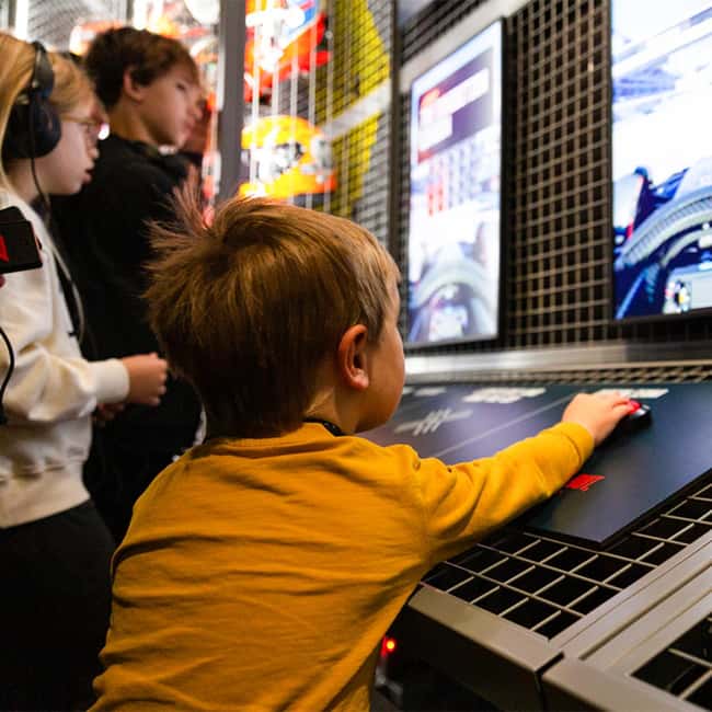 The Formula 1® Exhibition - German works best, and this matters for the displays