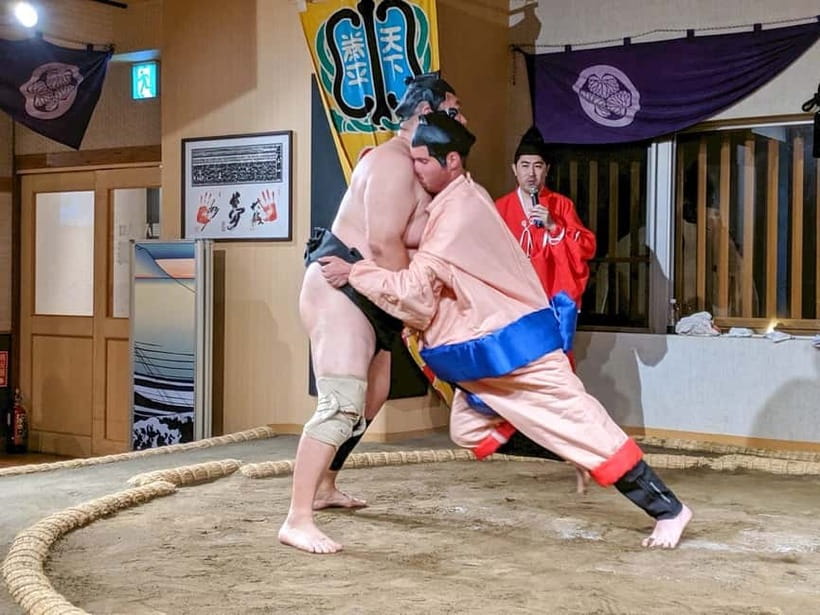 Tokyo: Family Sumo Workshop & Live Wrestling Show with Lunch - Trying shiko, teppo, and suri-ashi