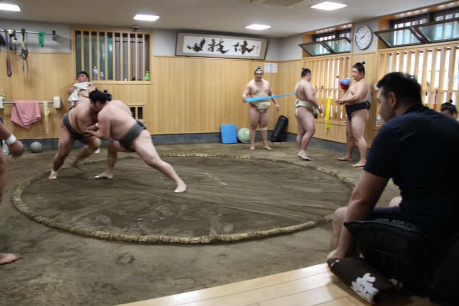 Tokyo: Grand Sumo Morning Training Tour - The ceremonial photo after training