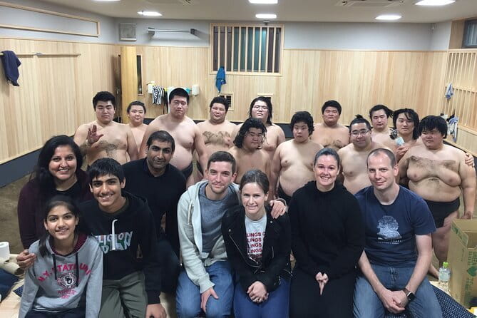 Tokyo Sumo Morning Practice Tour w/ Ring-Side Seat + Photo Shoot - Photography and the wrestler photo session