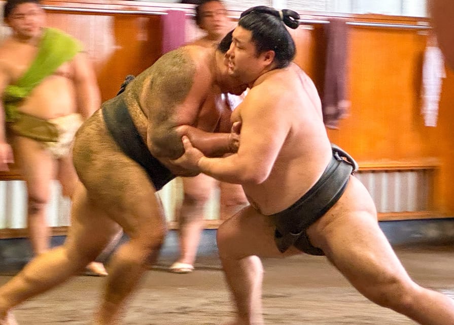 Tokyo: Sumo Morning Practice with journalists. Not fake show - Why a sumo reporter changes the morning