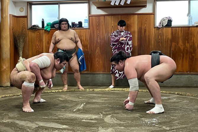 Tokyo Sumo Morning Training/ Sumo Practice with Wrestlers - The photo and interaction afterward