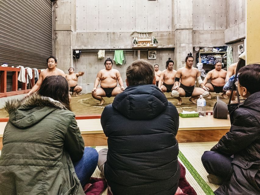 Tokyo: Sumo Morning Training Visit - A close view of warm-ups, drills, and sparring