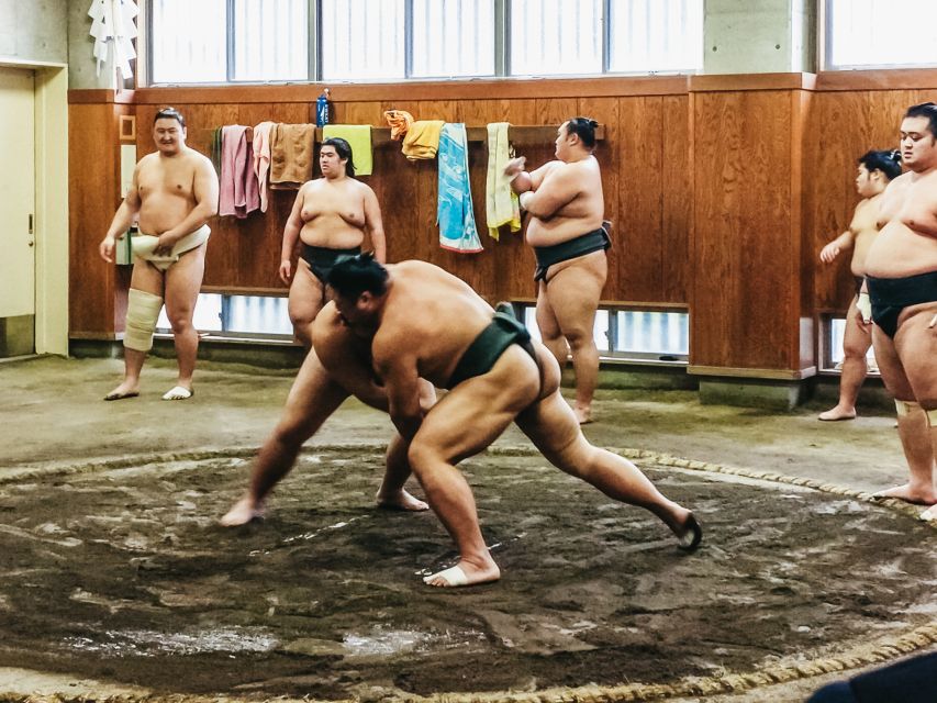 Tokyo: Sumo Morning Training Visit - The photo with the wrestlers