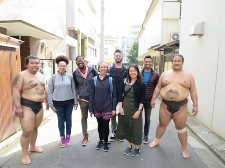 Tokyo: Sumo Practice Tour with Ring-Side Seat and Photoshoot - The morning training session