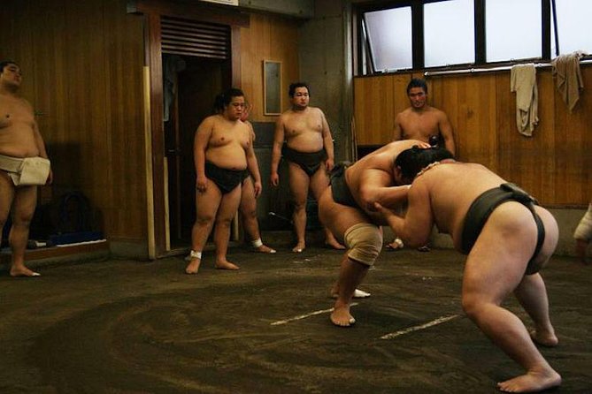Watch Sumo Morning Practice at Stable in Tokyo - Stretching, warmups, and the first clash