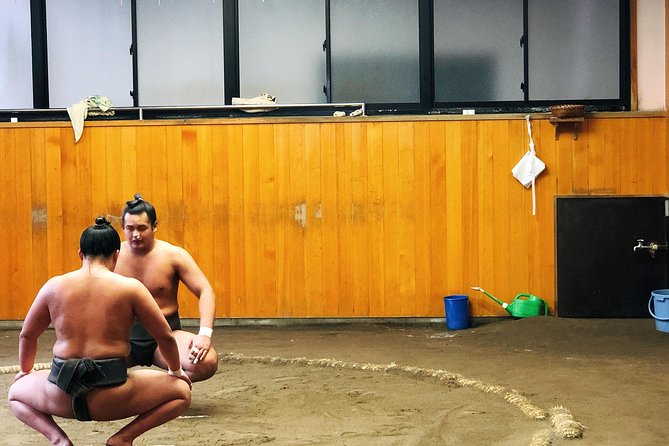 Watch Sumo Morning Practice at Stable in Tokyo - Photos after practice